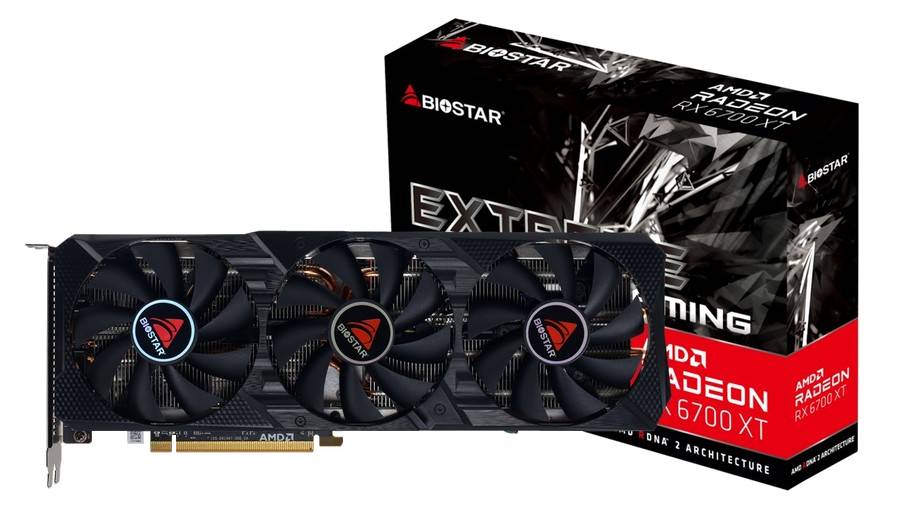 กราฟฟคการด BIOSTAR VGA Radeon RX6700XT OC 12GB DDR6 192 bit