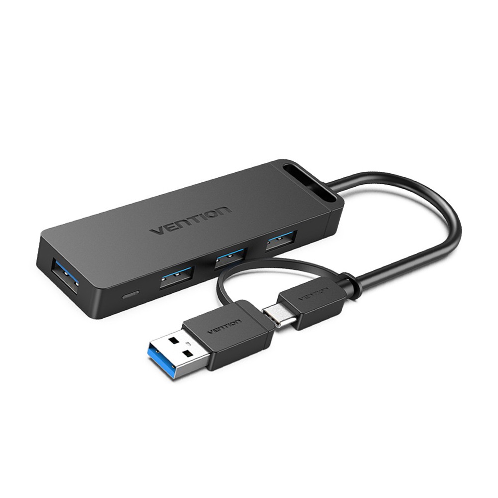 Vention Port Hub 2 In 1 Interface To 4xUSB 3 0 CHTBB Black