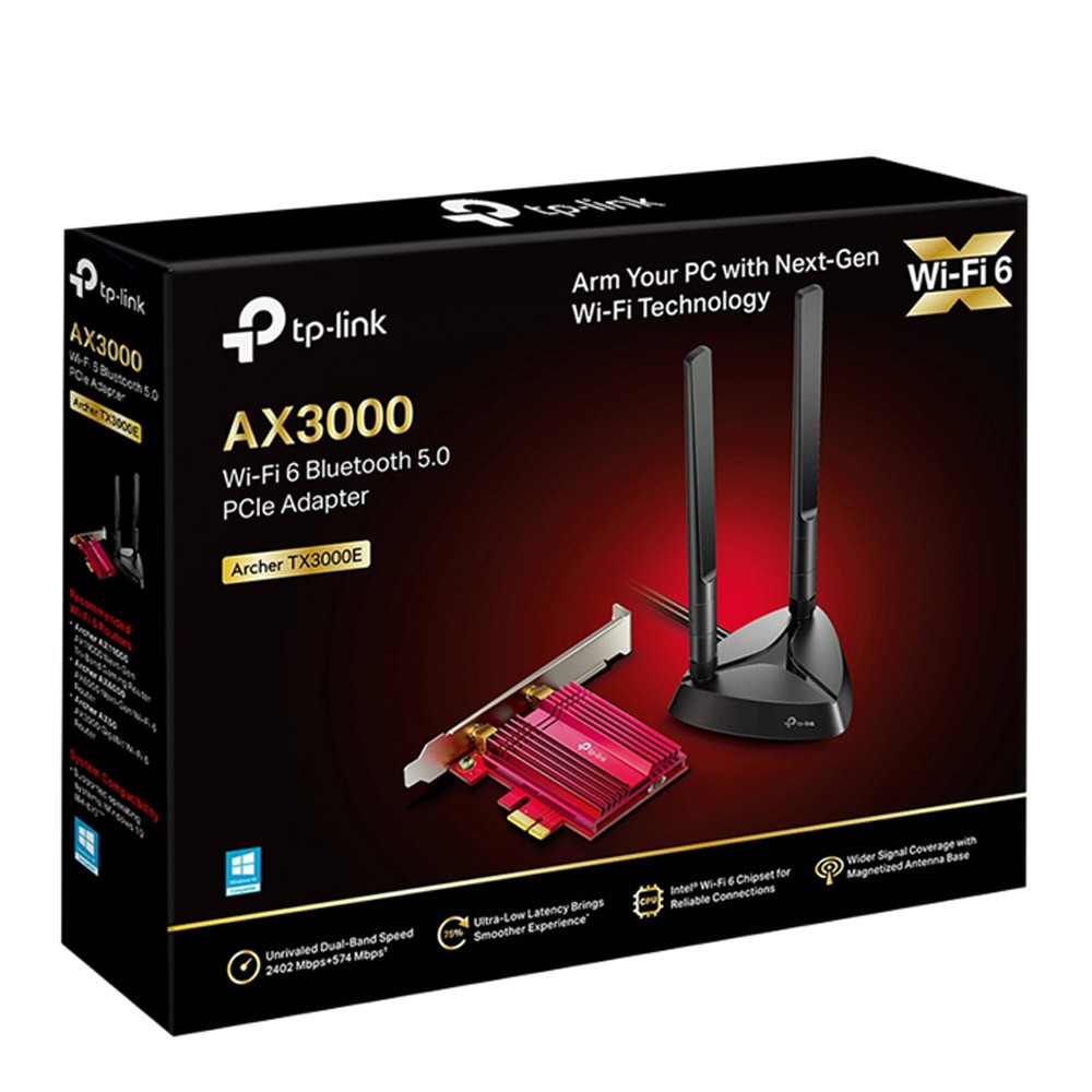 อุปกรณ์รับสัญญาณ TP-Link Network Archer TX3000E AX3000 PCI Express Adapter