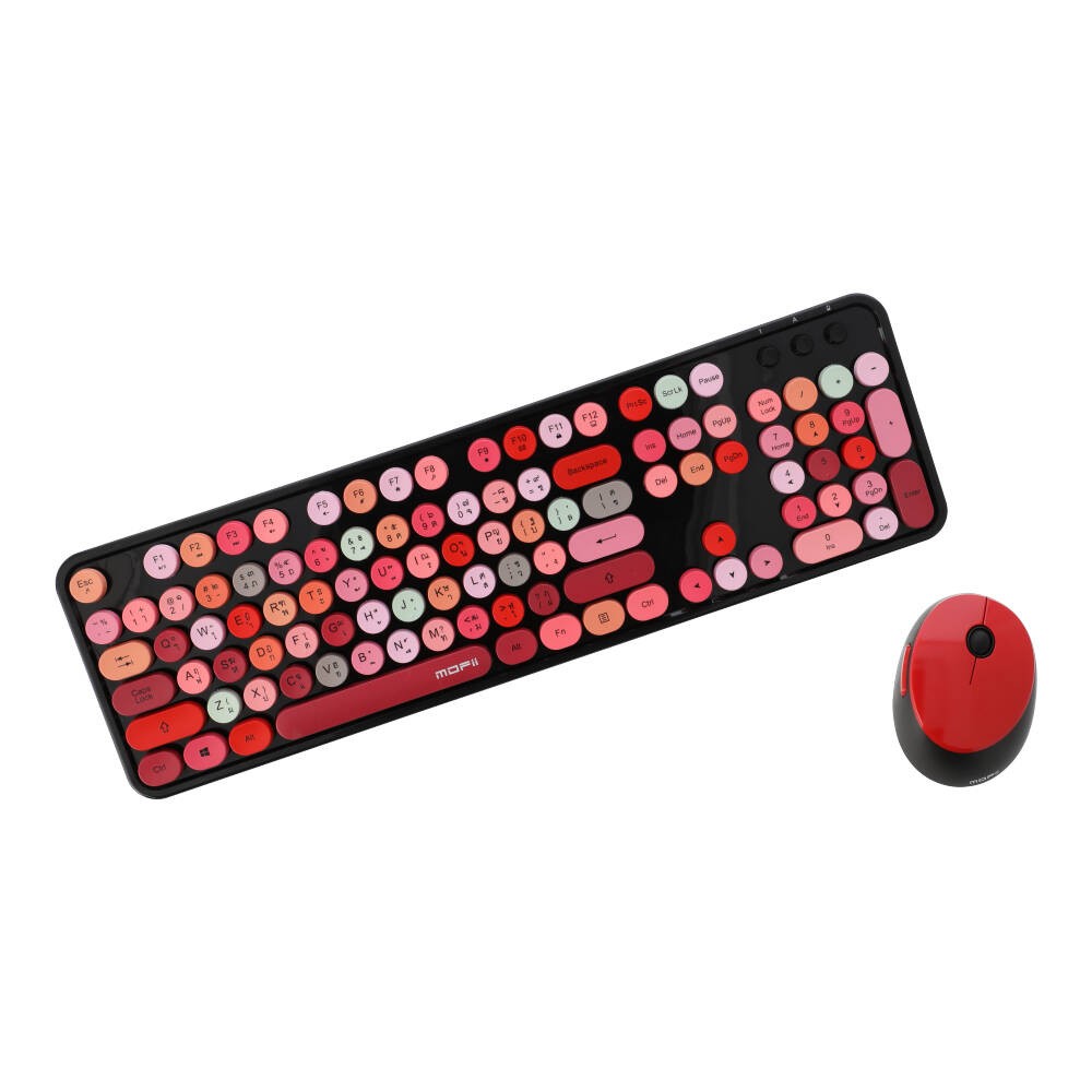 เมาส์และคีย์บอร์ดไร้สาย MOFii Wireless Mouse + Keyboard Sweet Mixed Black (TH/EN)