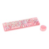 เมาส์และคีย์บอร์ดไร้สาย MOFii Wireless Mouse + Keyboard Sweet Mixed Pink (TH/EN)