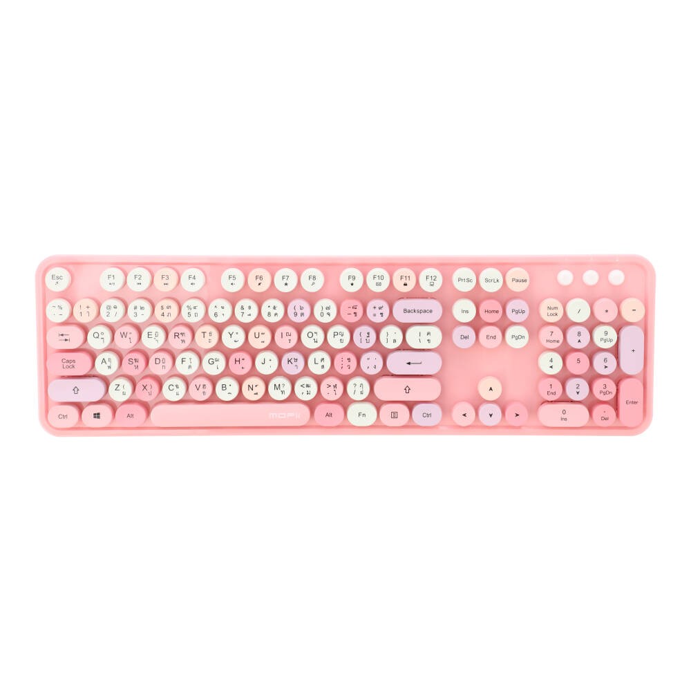 เมาส์และคีย์บอร์ดไร้สาย MOFii Wireless Mouse + Keyboard Sweet Mixed Pink (TH/EN)