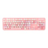 เมาส์และคีย์บอร์ดไร้สาย MOFii Wireless Mouse + Keyboard Sweet Mixed Pink (TH/EN)