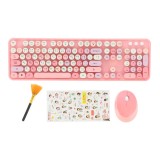 เมาส์และคีย์บอร์ดไร้สาย MOFii Wireless Mouse + Keyboard Sweet Mixed Pink (TH/EN)