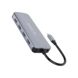 Orico Port Hub 11-in-1 USB-C to HDMI + VGA + 4 USB3.0 + TF/SD + LAN + 3.5mm Audio Gray