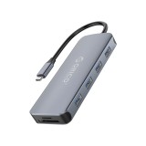Orico Port Hub 11-in-1 USB-C to HDMI + VGA + 4 USB3.0 + TF/SD + LAN + 3.5mm Audio Gray