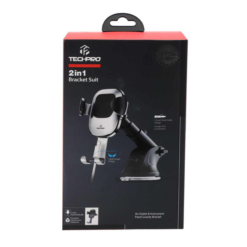 ที่วางโทรศัพท์ในรถ TECHPRO Car Holder Black
