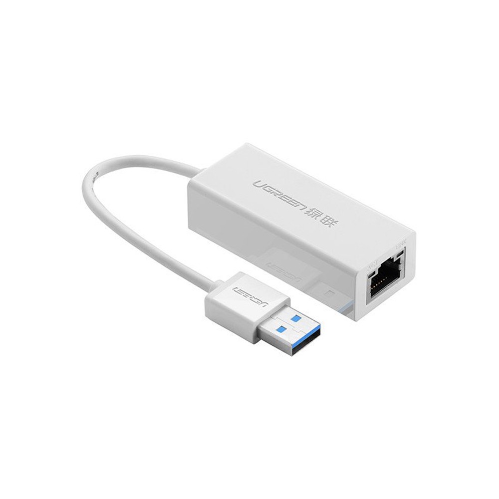 ตัวแปลง Ugreen USB3.0 Giga Lan Card-ABS case 10CM ABS White