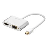 CS@ Ugreen Adapter Mini Display Port to HDMI + VGA Converter White (20421)