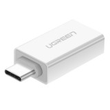 Ugreen Adapter USB-C Male to USB-A (3.0A) Female Adapter White (30155)