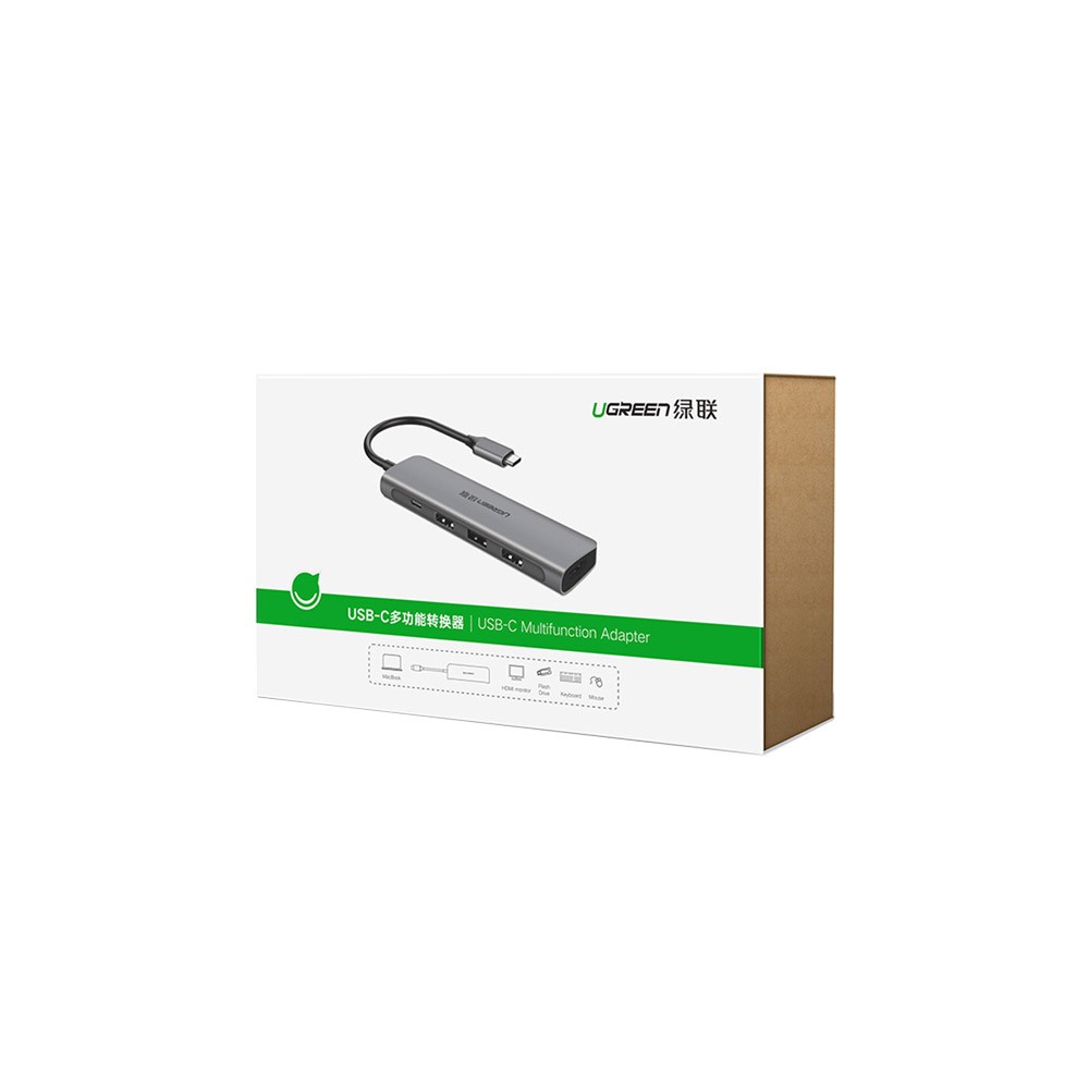 Ugreen Port Hub Adapter 5-in-1 USB-C Hub to 3 USB-A + 1 HDMI Multifunction Converter Silver (50209)