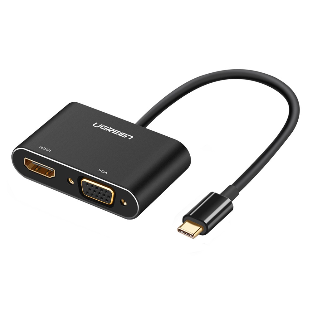 CS@ Ugreen Adapter USB-C to HDMI + VGA Connecter Black (50505)