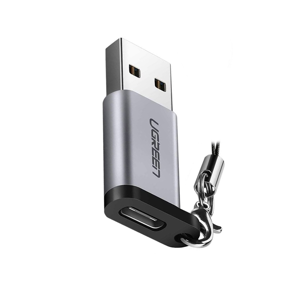 หัวแปลง Ugreen Adapter Connector USB-A Male to USB-C (3.0A) Gray (50533)