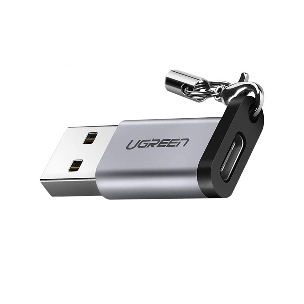 หัวแปลง Ugreen Adapter Connector USB-A Male to USB-C (3.0A) Gray (50533)