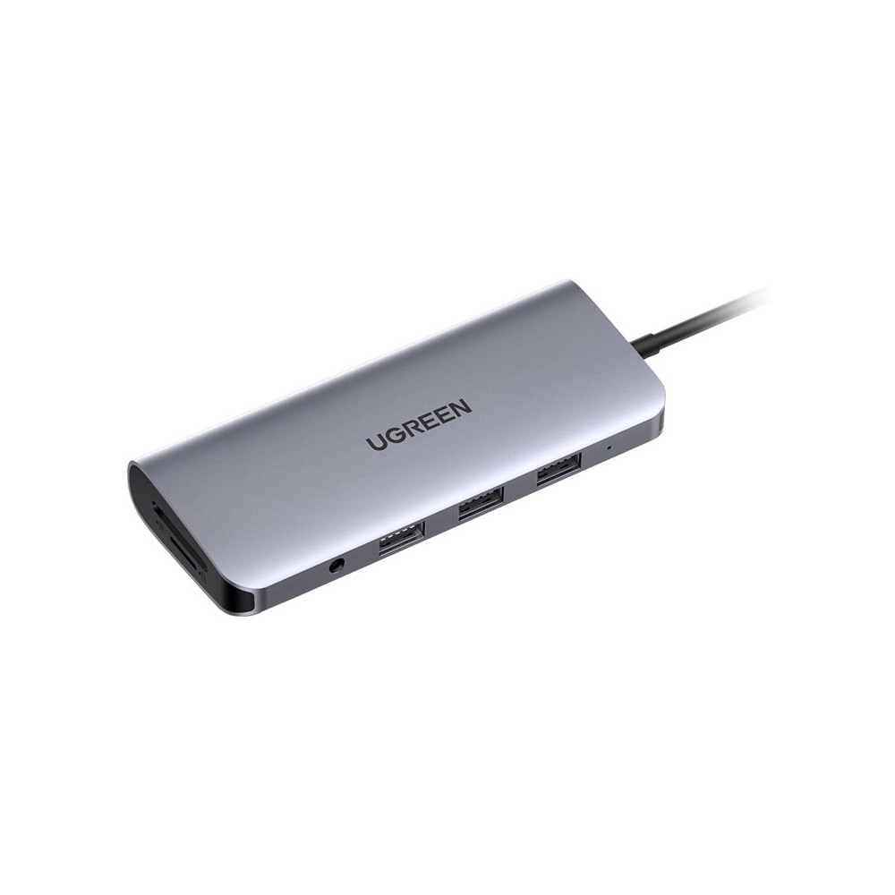 Ugreen Port Hub 10-in-1 USB-C to HDMI + VGA + 3 USB3.0 + LAN + TF/SD + 3.5mm Audio + PD (80133)