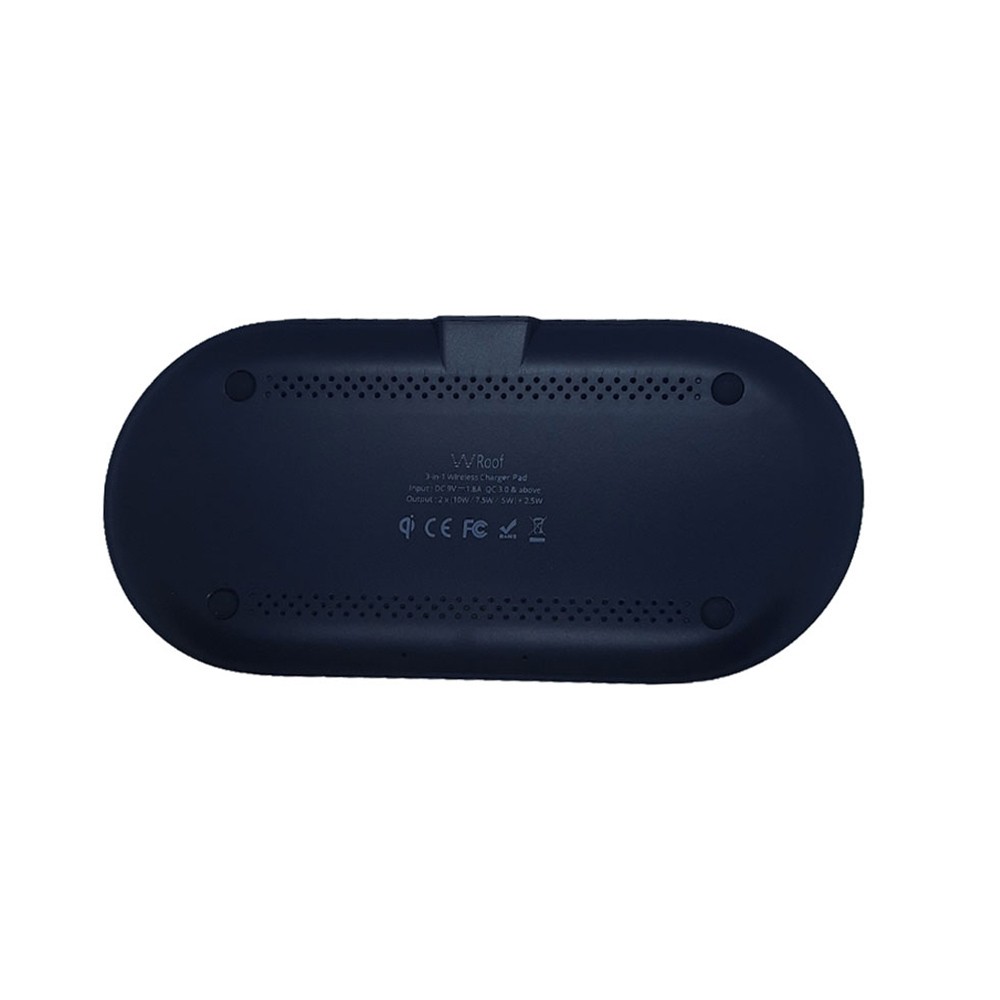 ที่ชาร์จไร้สาย Wroof Wireless Charger Pad 3-in-1 10W/2.5W Black