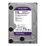 WD HDD PC 2TB 5400RPM SATA III 64MB (6Gb/s) for CCTY PURPLE 3Y