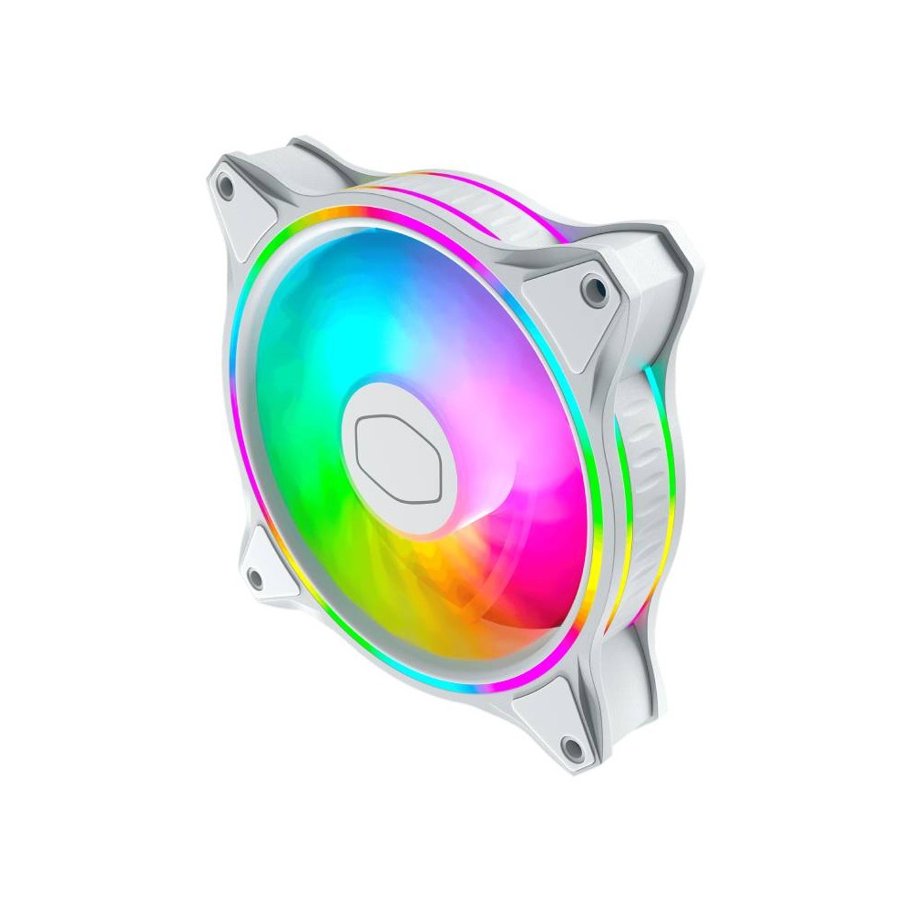 พัดลมคอม Cooler Master MasterFan MF120 HALO White Edition ARGB