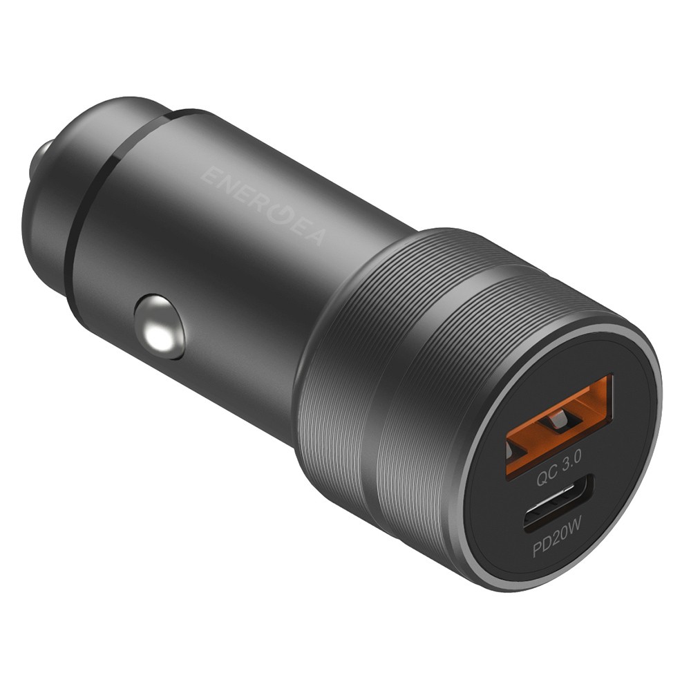 ที่ชาร์จแบตในรถ ENERGEA Car Charger 1 USB-A (QC3.0A) / 1 USB-C (PD20W) ALUDRIVE 2 Gunmetal