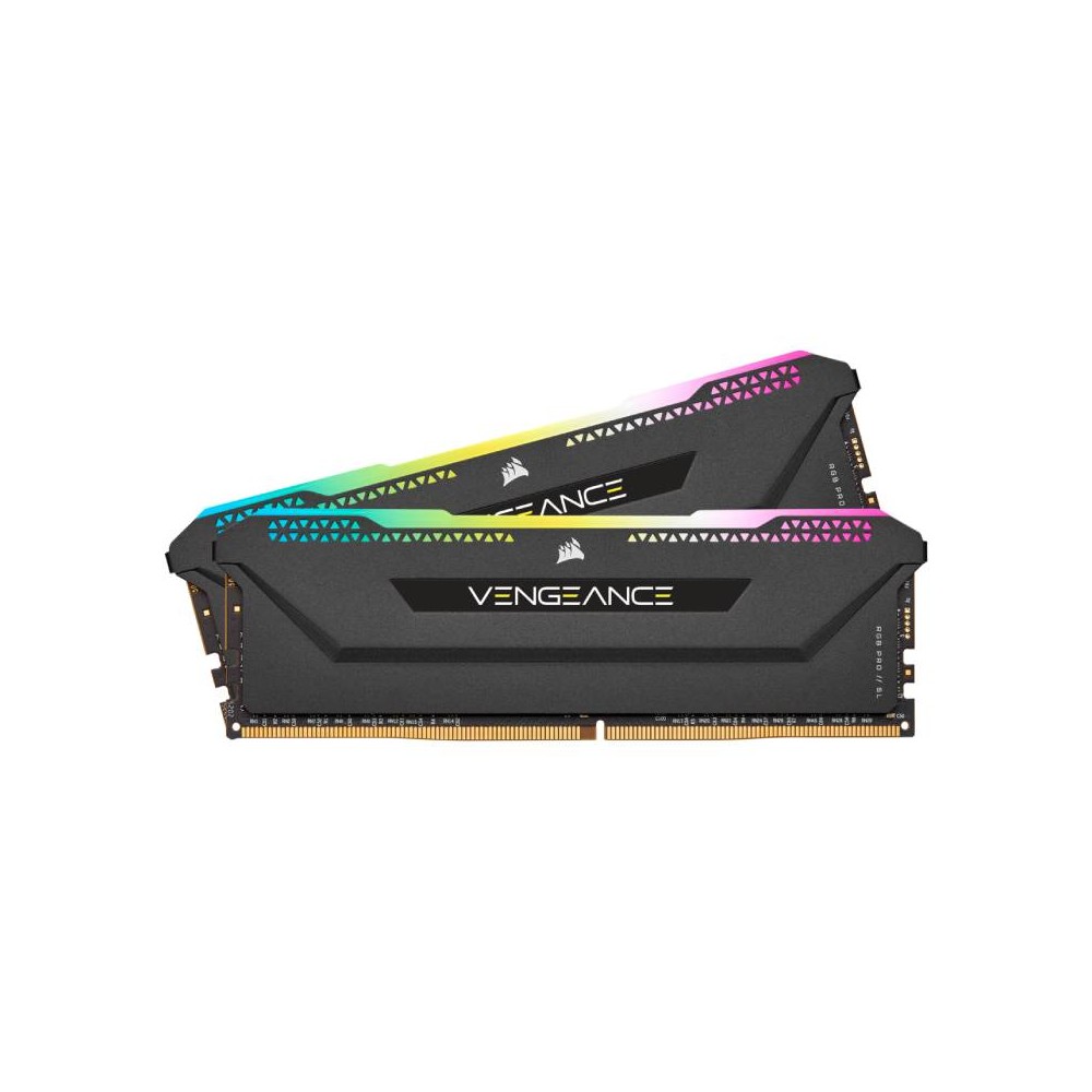 แรมพีซี Corsair DDR4 16GB/3200MHz.CL16 (8GBX2) Vengeance RGB Pro SL Black
