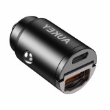ที่ชาร์จแบตในรถ AUKEY  1 USB-A (12W) / 1 USB-C (30W) Black (CC-A3 BK)