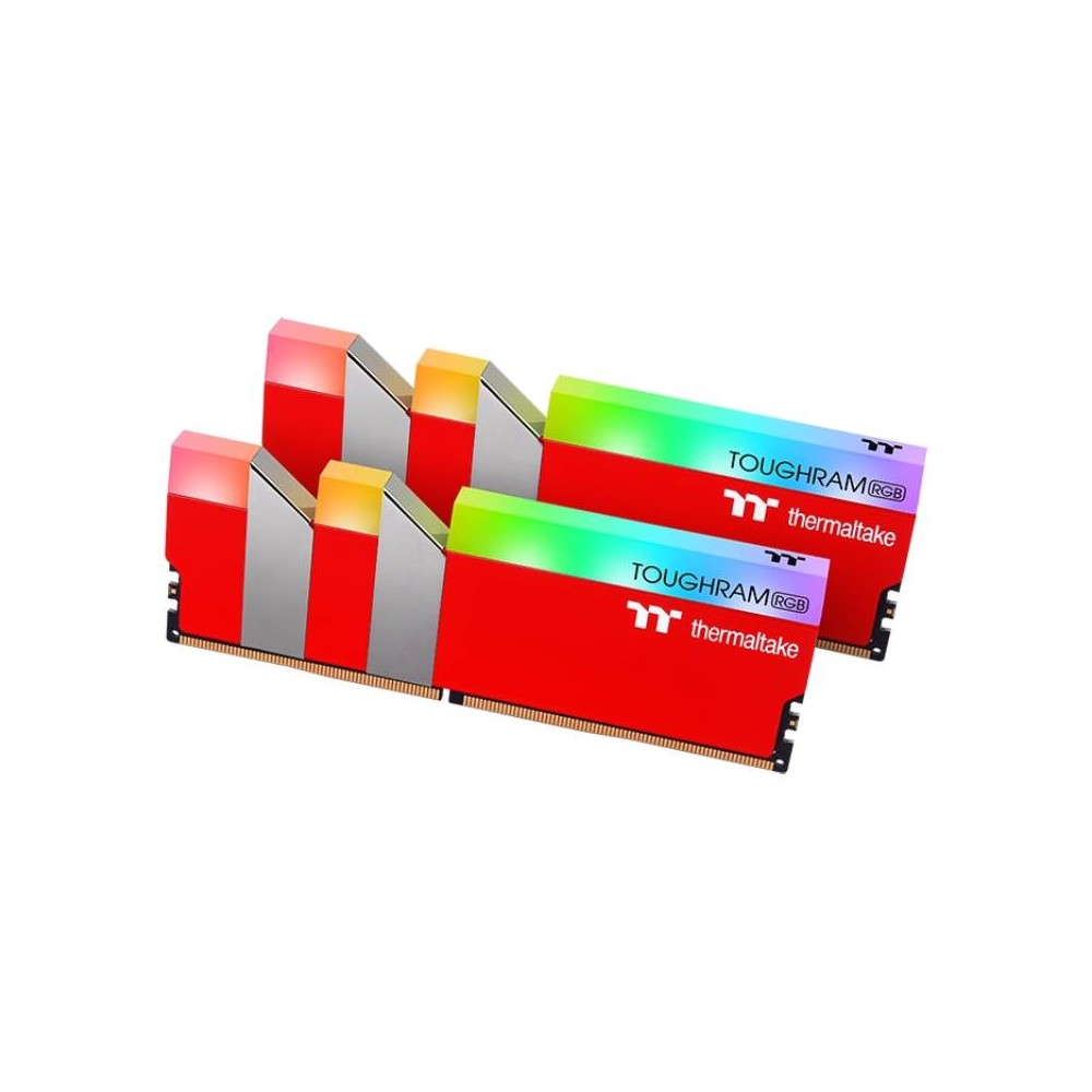 Rgb Racing Red แรมพีซี Thermaltake Ram PC DDR4 16GB/3600MHz. CL18 (8GBX2) TOUGHRAM RGB ...