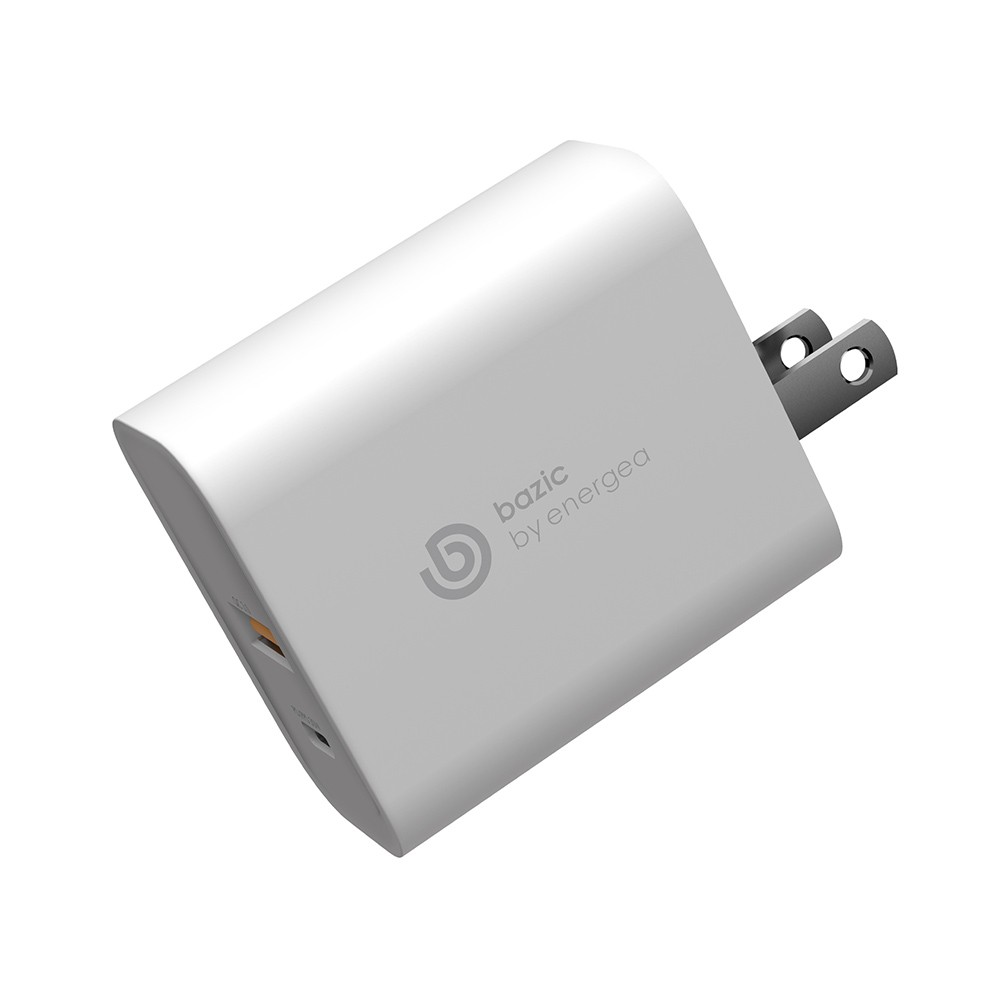 BAZIC Wall USB Charger 1 USB-A / 1 USB-C (PD30W/US) GO PORT White
