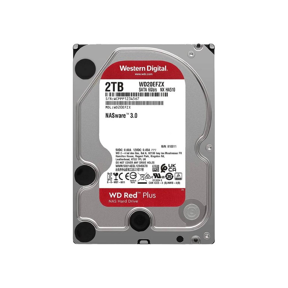 ฮาร์ดดิสก์ WD HDD 2TB 5400rpm 128MB Red Plus - 3 Year