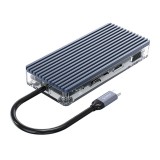 CS@ Orico USB 3.1 Type-C 11-in-1 Multifunctional Converter HUB (WB-11P) Clear