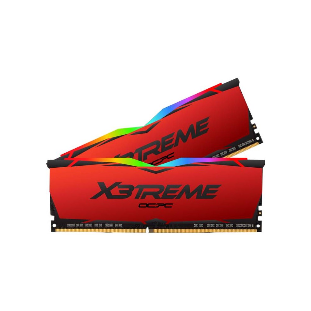 แรมพีซี OCPC DDR4 16GB/3200MHz.CL16 (8GBx2) X3TREME RGB AURA (RED)