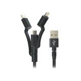 AMAZINGthing 3-in-1 Cable SupremeLink Power Max Plus 1.2M. Black