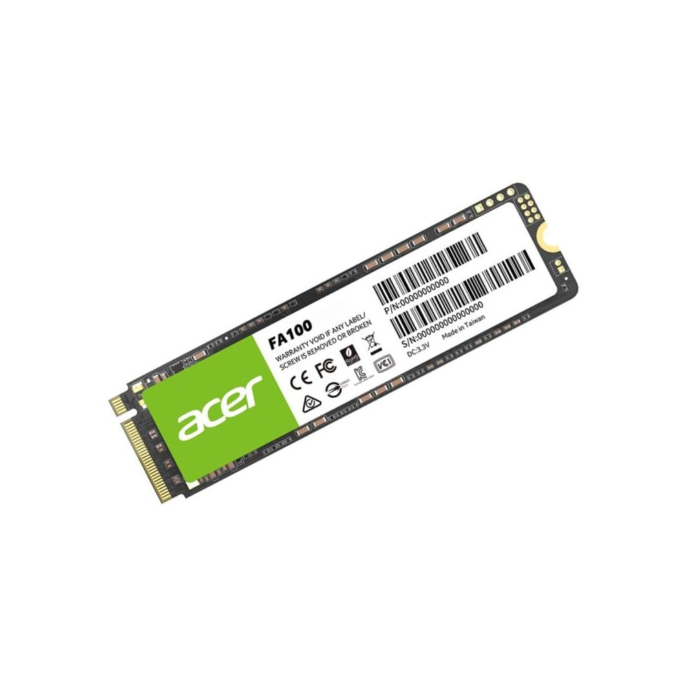 การ์ดเอสเอสดี ACER SSD FA100 256GB M.2 NVMe R1950MB/s W1300MB/s -5Year