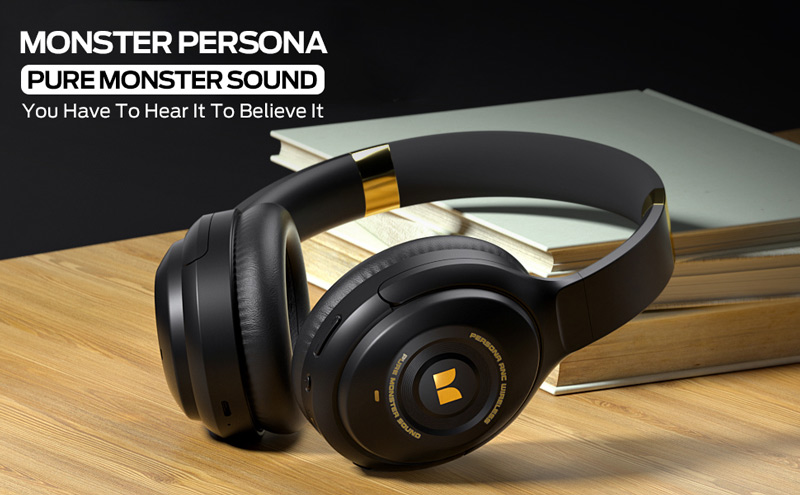 Monster Headphone with Mic. Wireless Persona ANC Black