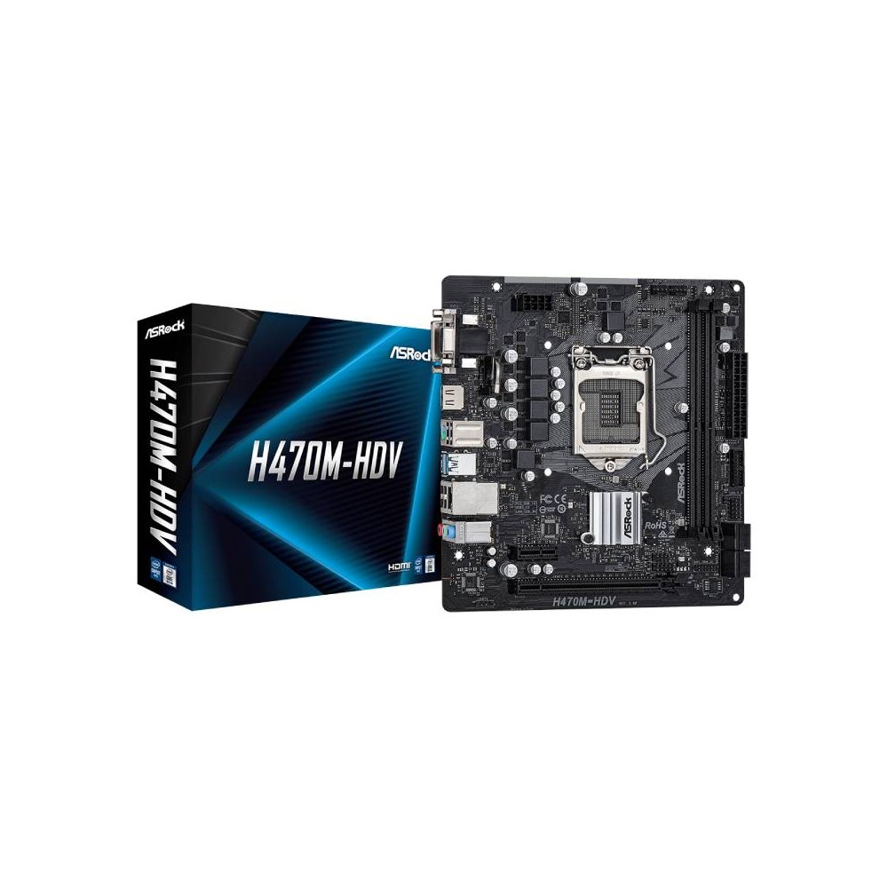ASRock Mainboard H470M-HDV LGA 1200