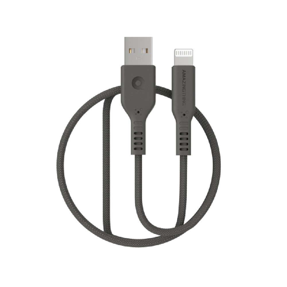 AMAZINGthing Lightning Cable Anti Microbial Speed Pro Zeus 1.1M. Gray