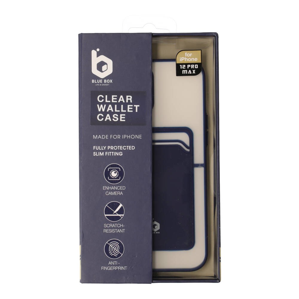 เคสไอโฟน Blue Box Casing for iPhone 12 Pro max (6.7) Clear Wallet PC