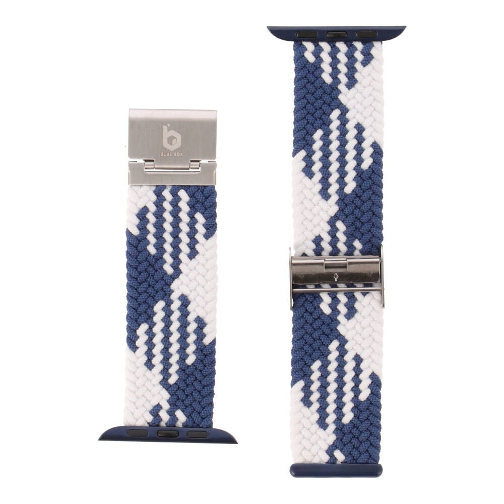 สาย Blue Box Braided Apple Watch Strap 42/44 Blue/White