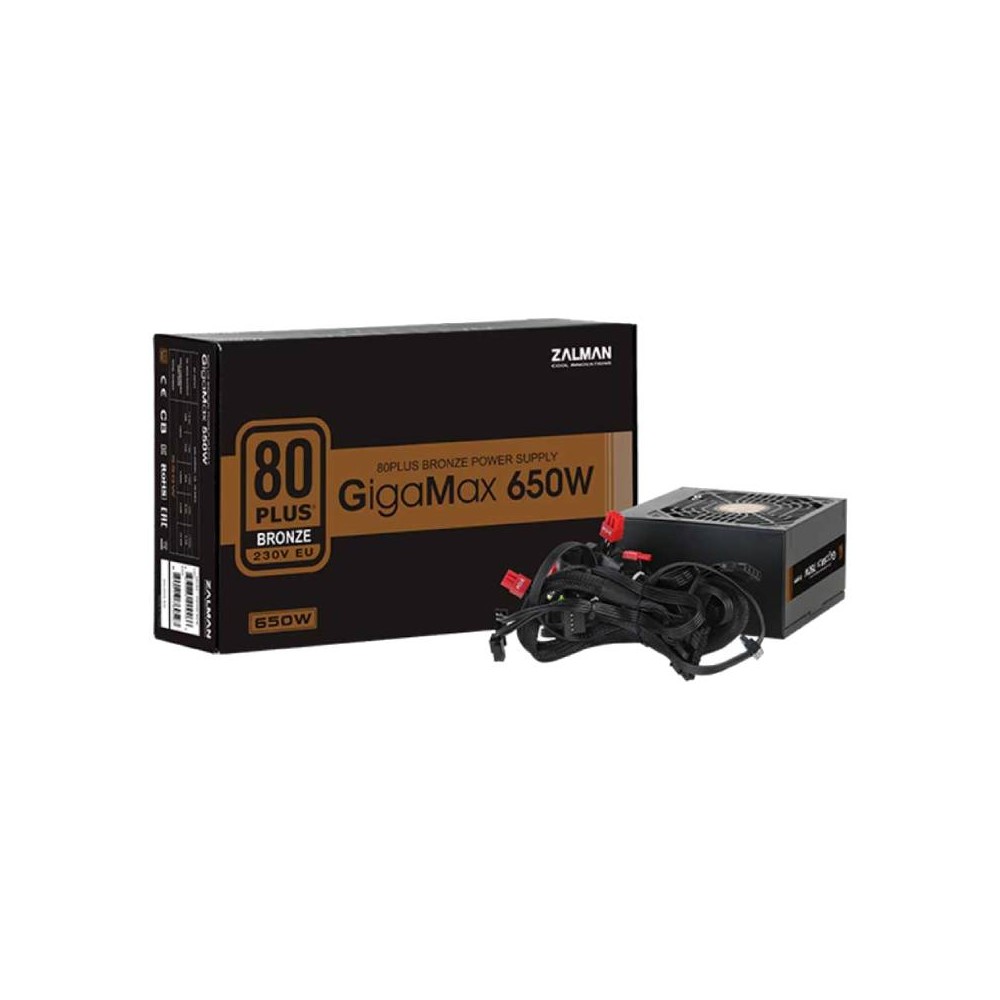 พาวเวอร์ซัพพลาย Zalman Power Supply GigaMax 650Watt 80+ Bronze - 5Year