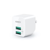 AUKEY Wall USB Charger 2 USB-A (PD12W) White (PA-U32 WH)