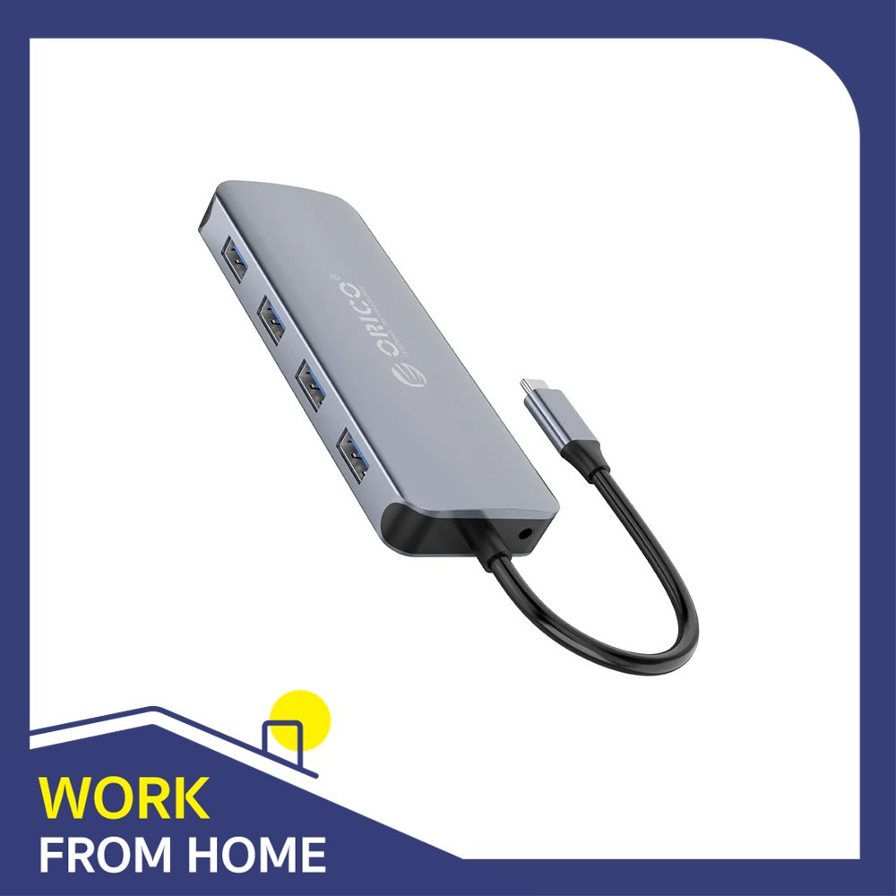 CS@ Orico 11-in-1 USB-C to HDMI + VGA + 4 USB3.0 + TF/SD + LAN + 3.5mm Audio Grey