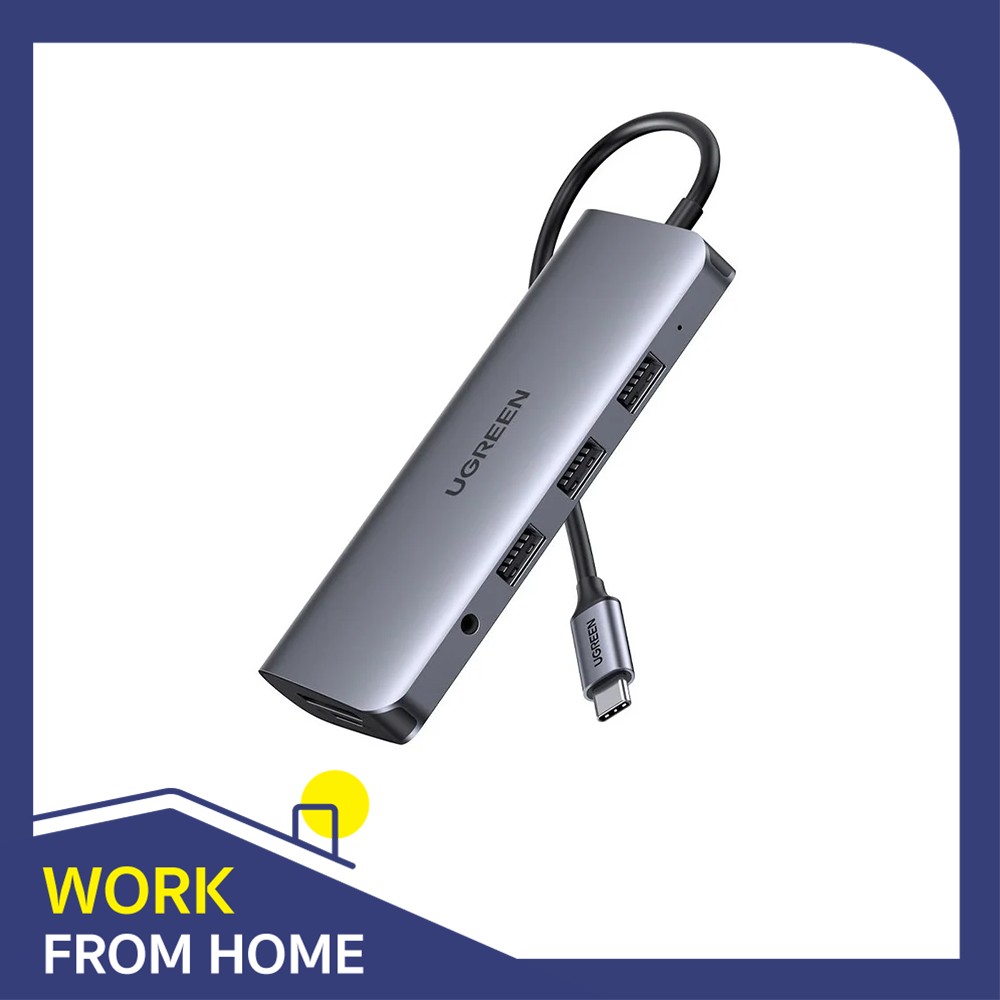 CS@ Ugreen 10-in-1 USB-C to HDMI + VGA + 3 USB3.0 + LAN + TF/SD + 3.5mm Audio + PD (80133)