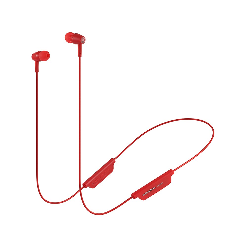 Audio Technica In Ear with Mic. Wireless CLR100BT Red