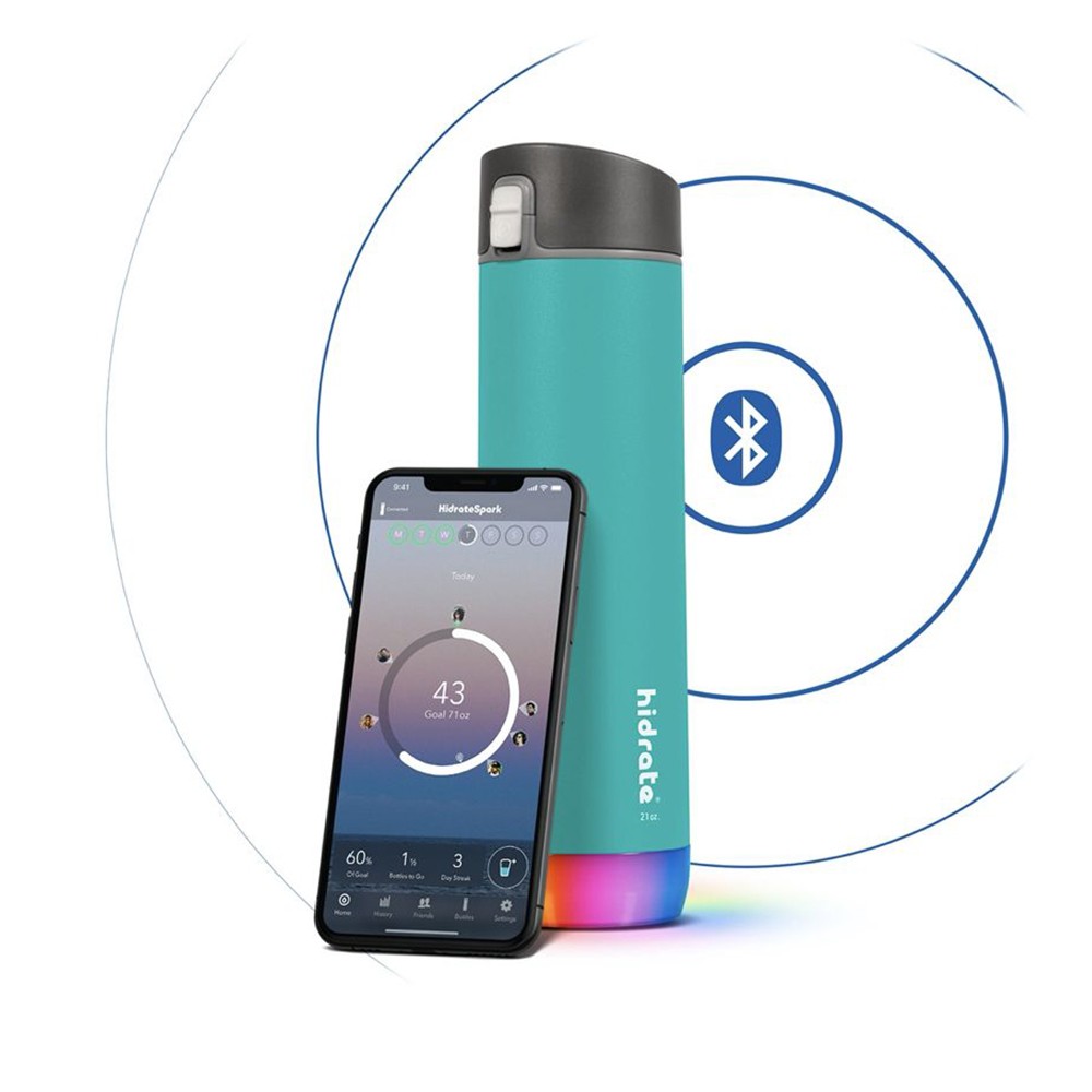 ขวดน้ำอัจฉริยะ HIDRATESPARK STEEL Smart Water Bottle 17oz Chug Lid - Sea Glass