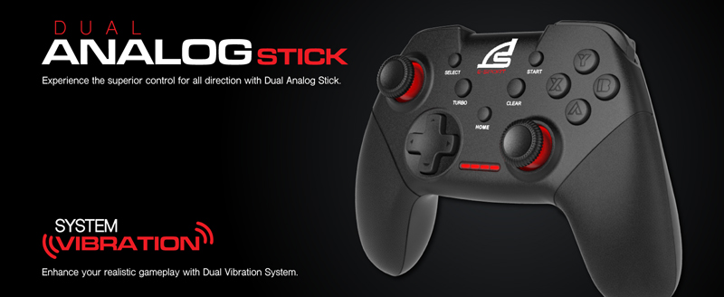 Signo Controller จอยสติ๊ก Signo Gaming Controller Wireless Modelos WC-691 Black