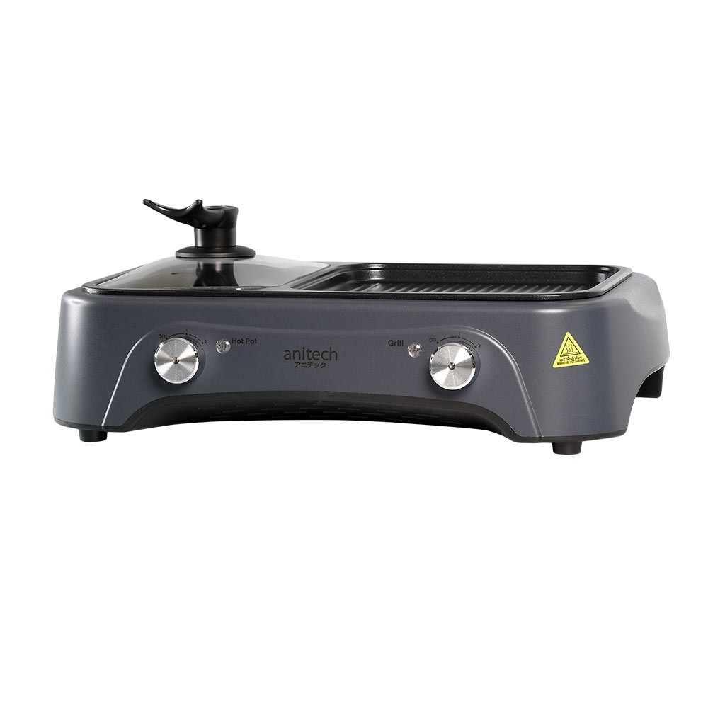 ANITECH เตาปิ้งย่าง+หม้อสุกี้ (BBQ-11S) Grey