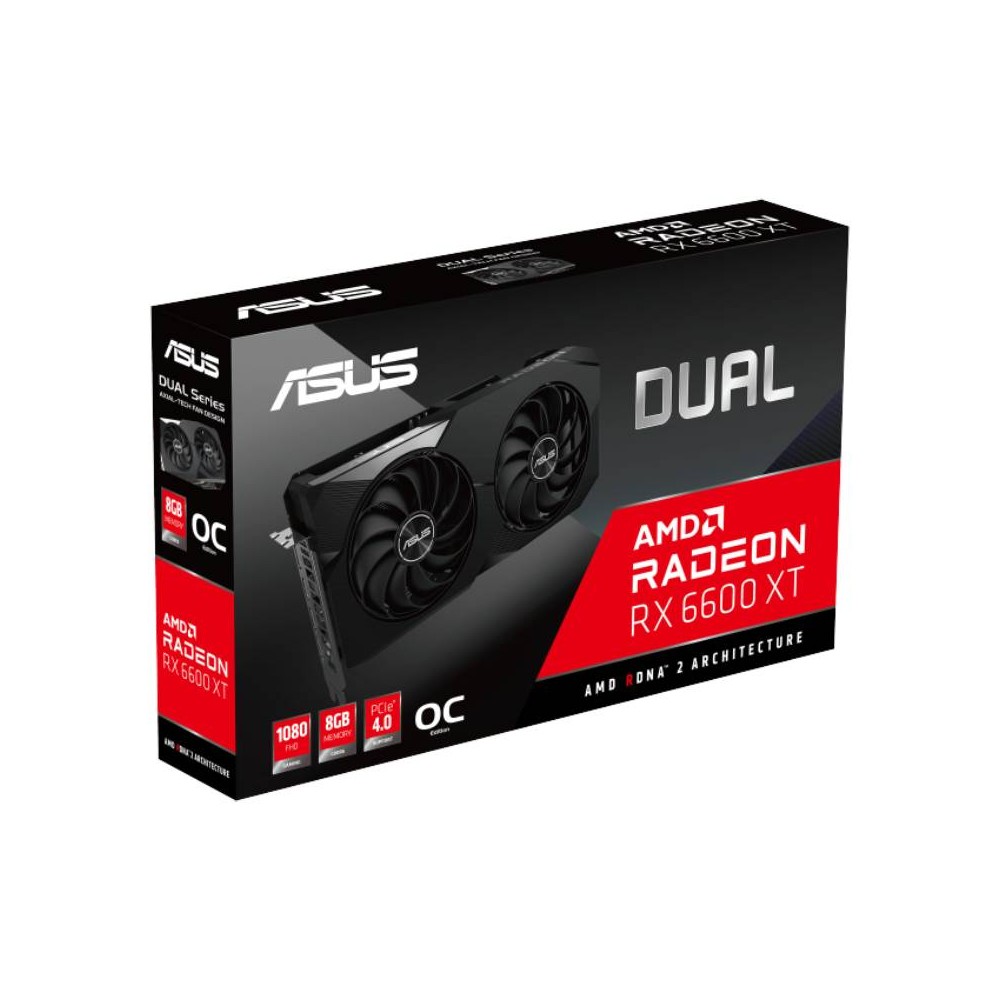 กราฟฟิคการ์ด ASUS VGA DUAL-RX6600XT-O8G 8GB GDDR6 128-bit