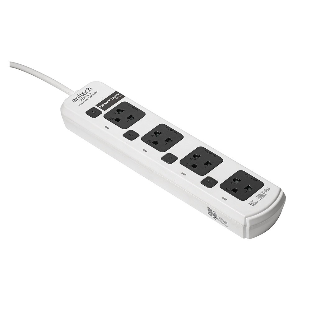 ปลั๊กไฟ Anitech Plug 4 Way 4 Switch 5 M. H7054