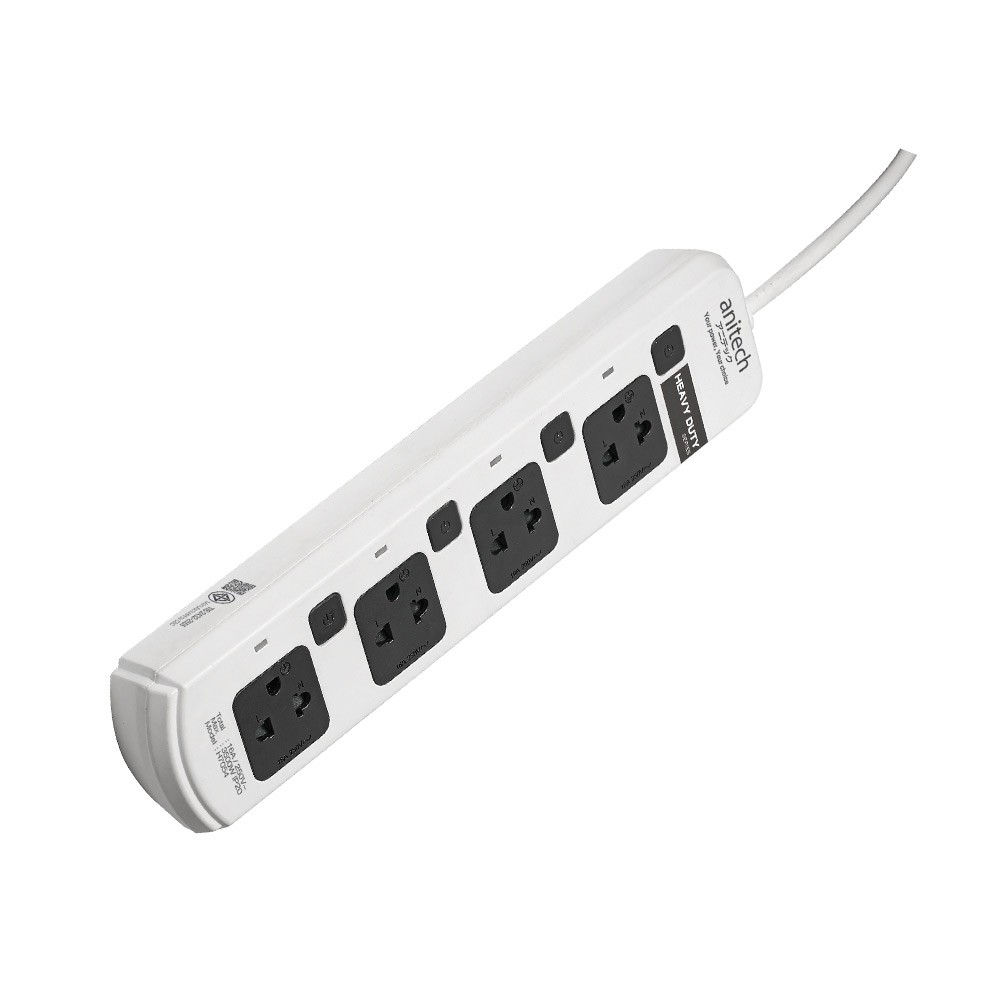 ปลั๊กไฟ Anitech Plug 4 Way 4 Switch 5 M. H7054