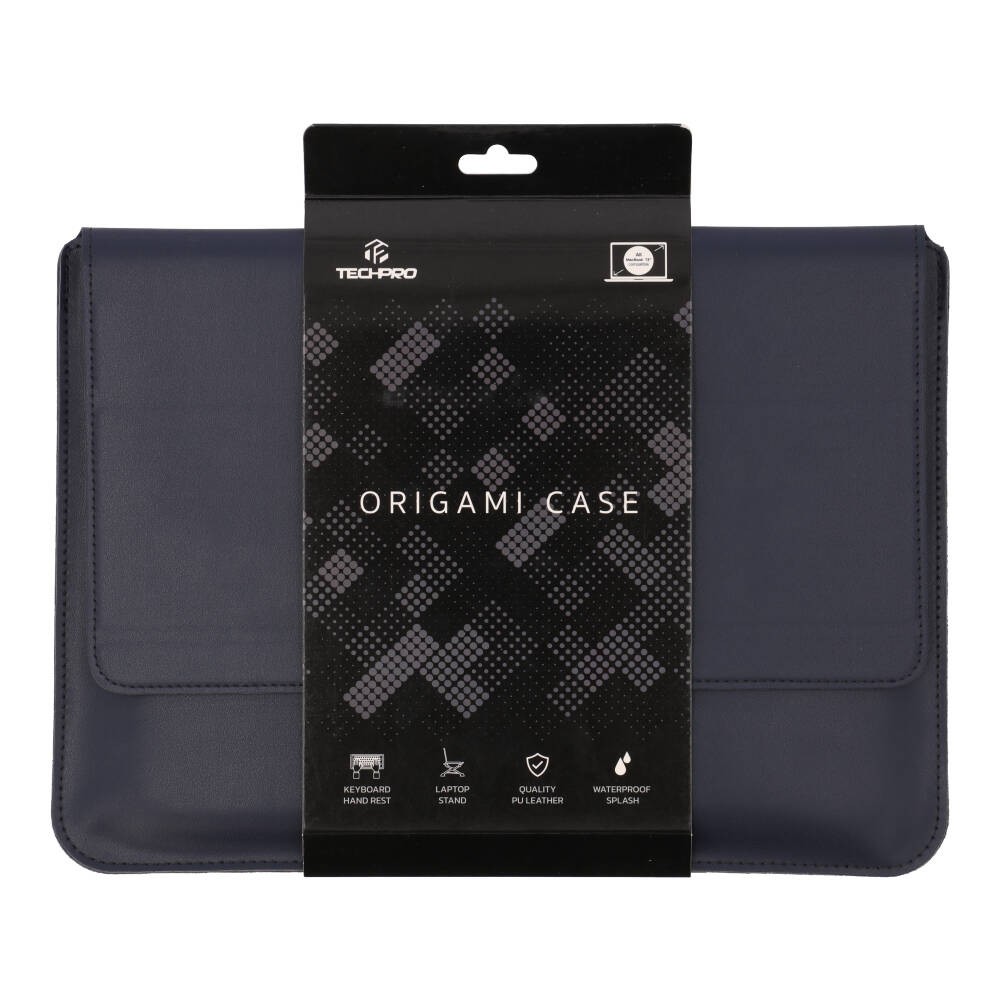 TECHPRO Sleeve for MacBook/Laptop 13-14 inch Origami case Navy Blue