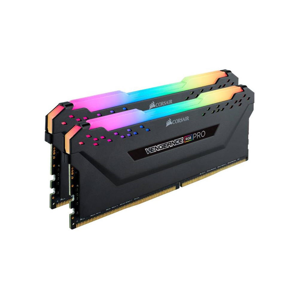 แรมพีซี Corsair Ram PC DDR4 64GB/3200MHz.CL16 (32GBx2) Vengeance RGB PRO  (Black)